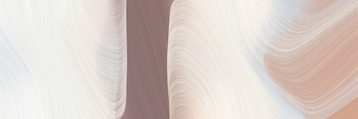 Aufkleber - abstract artistic designed horizontal header with antique white, gray gray and tan colors. fluid curved lines with dynamic flowing waves and curves for poster or canvas