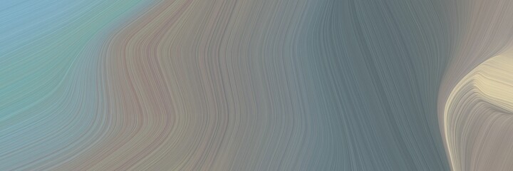 Aufkleber - abstract modern horizontal banner with gray gray, dark gray and pastel gray colors. fluid curved lines with dynamic flowing waves and curves for poster or canvas
