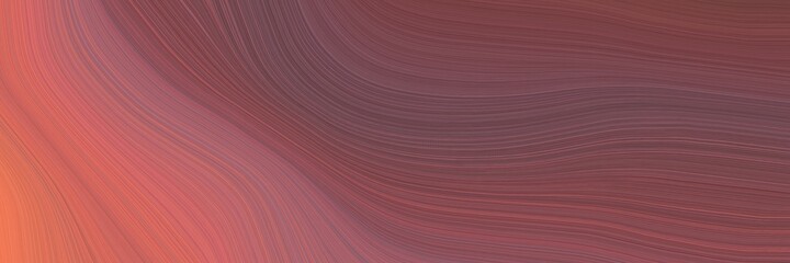 Aufkleber - abstract artistic horizontal header with old mauve, pastel brown and indian red colors. fluid curved lines with dynamic flowing waves and curves for poster or canvas