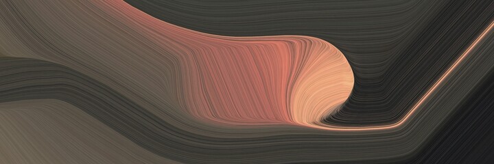 Aufkleber - abstract flowing banner design with dark slate gray, dark salmon and pastel brown colors. fluid curved flowing waves and curves for poster or canvas