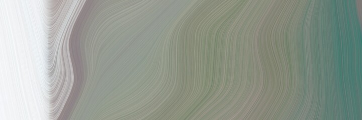 Aufkleber - abstract flowing designed horizontal banner with gray gray, lavender and teal blue colors. fluid curved lines with dynamic flowing waves and curves for poster or canvas