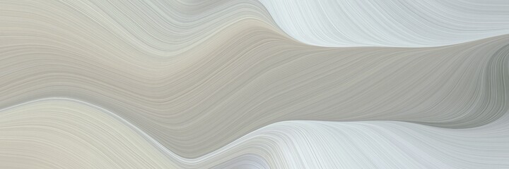 Fototapete - abstract decorative horizontal header with silver, ash gray and lavender colors. fluid curved lines with dynamic flowing waves and curves for poster or canvas