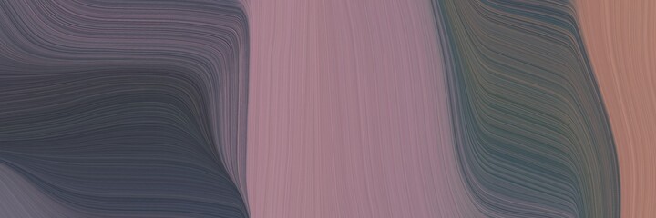 Poster - abstract dynamic banner design with dark slate gray, rosy brown and old lavender colors. fluid curved flowing waves and curves for poster or canvas