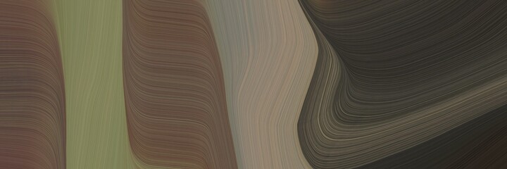 Poster - abstract decorative designed horizontal header with old mauve, pastel brown and gray gray colors. fluid curved lines with dynamic flowing waves and curves for poster or canvas