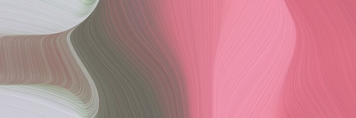 Poster - abstract modern banner with pale violet red, dim gray and pastel gray colors. fluid curved flowing waves and curves for poster or canvas