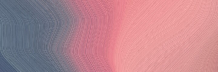 Poster - abstract surreal header design with dark salmon, dim gray and gray gray colors. fluid curved flowing waves and curves for poster or canvas