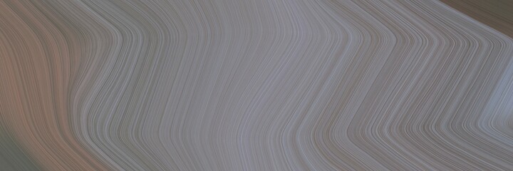 Poster - abstract surreal horizontal banner with gray gray, old mauve and dark gray colors. fluid curved flowing waves and curves for poster or canvas