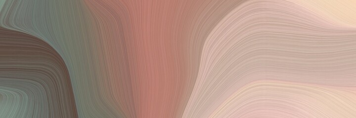 Leinwandbilder - abstract artistic header with rosy brown, dim gray and baby pink colors. fluid curved lines with dynamic flowing waves and curves for poster or canvas