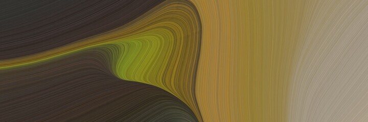 Poster - abstract modern banner with pastel brown, very dark blue and rosy brown colors. fluid curved lines with dynamic flowing waves and curves for poster or canvas