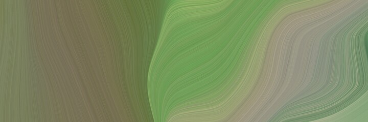 Poster - abstract surreal banner design with gray gray, dark sea green and dark gray colors. fluid curved flowing waves and curves for poster or canvas