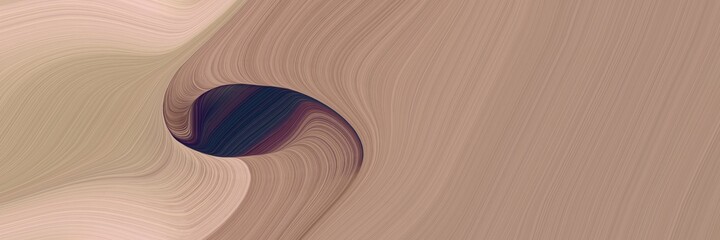 Fototapete - abstract flowing banner design with rosy brown, very dark blue and baby pink colors. fluid curved lines with dynamic flowing waves and curves for poster or canvas