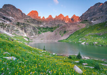 View Of Gore Range And Willow Lake During Sunrise