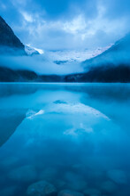 Scenic View Of Lake Louise At Morning