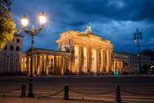View Of Brandenburg Gate At Night