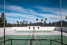 View Of Tennis Court In Hearst Castle