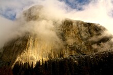Low Angle View Of El Capitan In Yosemite National Park