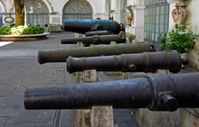 Ancient Bronze Cannons At The Patio, Rio De Janeiro, Brazil
