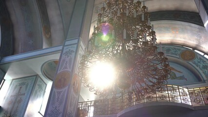 Poster - Panikadilo. Central multi-tiered lamp in Orthodox Church.