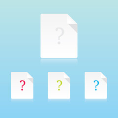 Poster - Vector Modern Unkown Document Icons With Question Mark