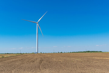 Wind turbines in the field