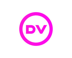 DV VD LETTER LOGO DESIGN VECTOR TEMPLATE