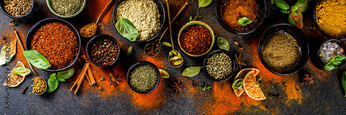 Fotografía Set of Spices and herbs for cooking