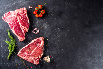 Wall Mural - Raw t-bone steak