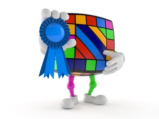 Wall Mural - Toy puzzle character with award ribbon