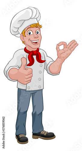 A chef cook or baker man ca...