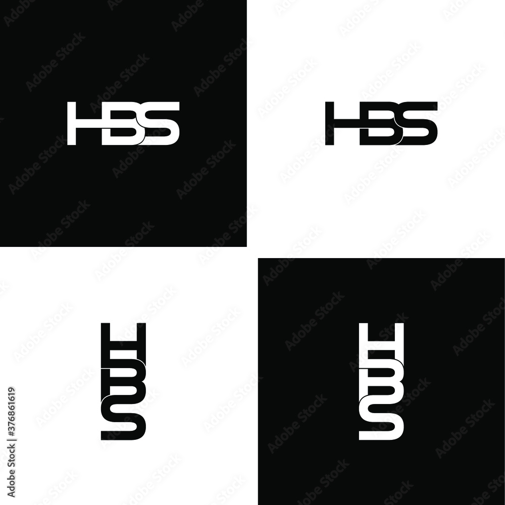 hbs letter original monogram logo design