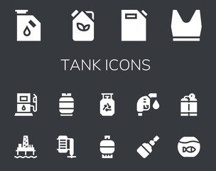 Canvas Print - tank icon set