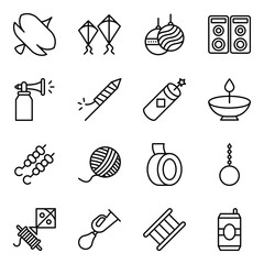 Sticker - 
Pack of Pakistani Traditions line Icons 
