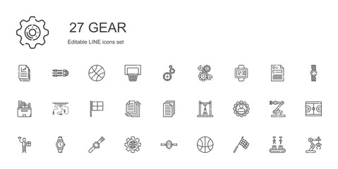 Canvas Print - gear icons set