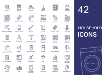 Wall Mural - household icons set