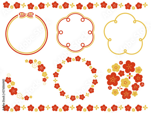 かわいい和風の花のフレーム 罫線セット Japanese Style Flower Frame Vector De Stock Adobe Stock かわいい和風の花のフレーム 罫線セット Japanese Style Flower Frame Vector De Stock Adobe Stock
