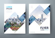 White blue annual report brochure flyer design, Leaflet cover presentation, book cover template, layout in A4 size.
