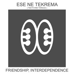 Wall Mural - vector icon with african adinkra symbol Ese Ne Tekrema. Symbol of friendship and interdependence