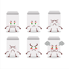 Sticker - White envelope cartoon character with various angry expressions