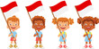 © Visual Content - Indonesia flag in hand set