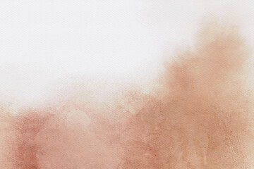 Wall Mural - Brown and yellow watercolor abstract background