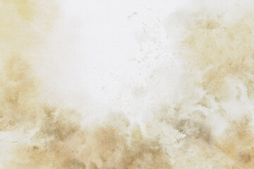 Wall Mural - Brown and yellow watercolor abstract background