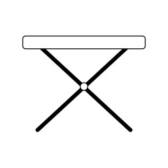 Poster - empty table furniture isolated icon line style