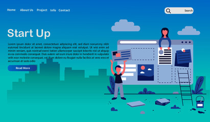 Flat Vector Illustration for Web and Apps