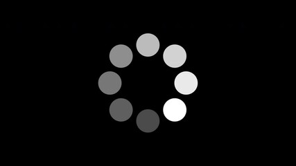 Wall Mural - loading dots icon animation, on a transparent background