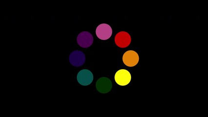 Wall Mural - rainbow coloured loading dots, icon animation isolated on a transparent background
