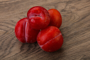 Ripe sweet tasty red plum