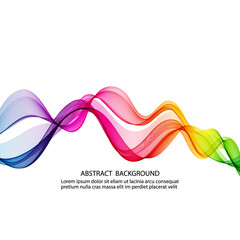 Abstract horizontal smoky rainbow wave vector design eps10