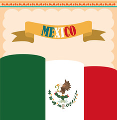 Canvas Print - mexican independence day, national flag country, celebrated on september