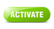 © Aquir - activate button. sticker. banner. rounded glass sign