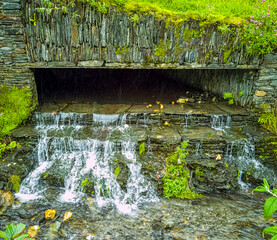 Wall Mural - River Valency cascade in Boscastle, Cornwall, United Kingdom